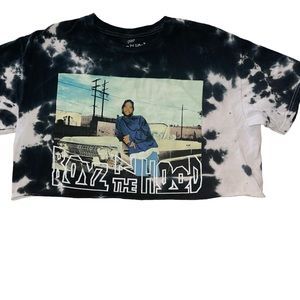 Boys N The Hood Women’s T-Shirt Crop Top Black Size Medium 90’s Retro Y2K